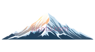 日出,雪山, PNG