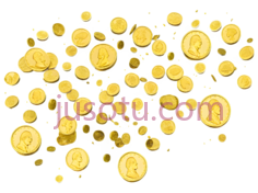 金币,散落,金色PNG