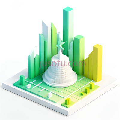 城市景观,3D建模,白色,绿色,黄色, PNG