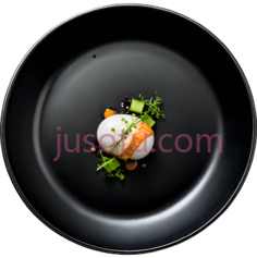 食物,现代,黑色盘子, 白色,橙色食材PNG