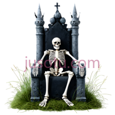 骷髅,哥特式,白色PNG