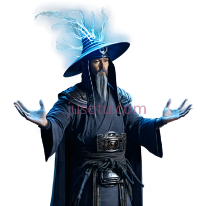 巫师,神秘,古老,蓝色, PNG