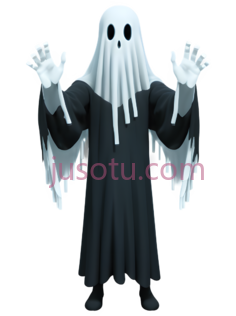 幽灵,卡通,白色,黑色PNG