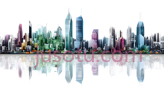 城市天际线,现代,多彩PNG