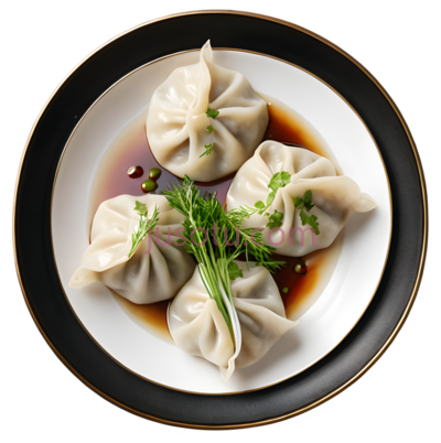 蒸饺,中式,白色,棕色, PNG