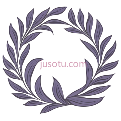 月桂叶花环,紫色, PNG