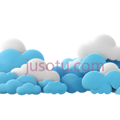 云朵,卡通,蓝色,白色PNG