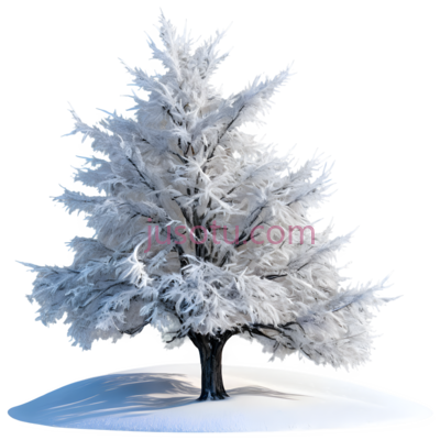 树,雪覆盖,白色, PNG