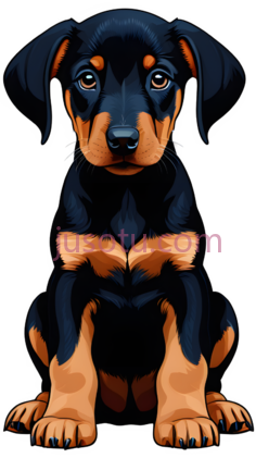 小狗,卡通,黑色,棕色PNG