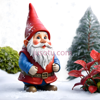 雪人,卡通,红色,蓝色,棕色, PNG