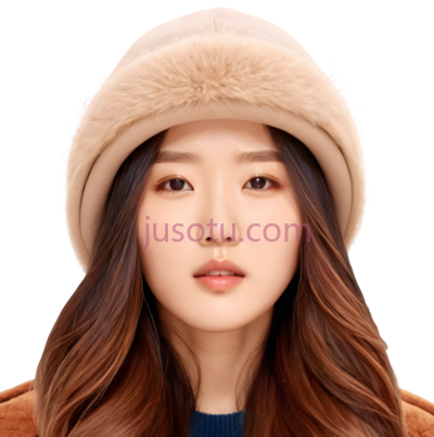 美女,长发,冬季帽子, PNG