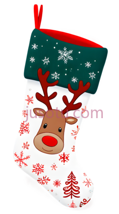 圣诞袜,卡通,白色,红色,绿色PNG