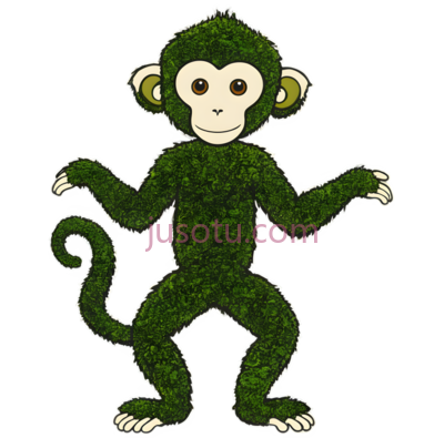 苔藓,猴子, PNG