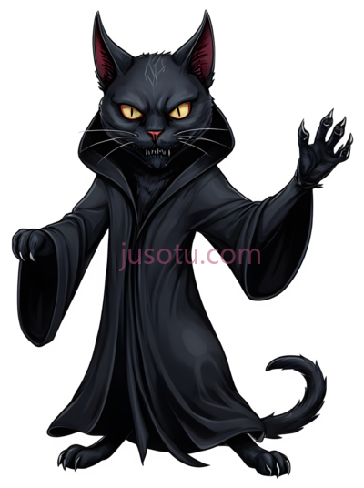 猫,哥特式,黑色, PNG