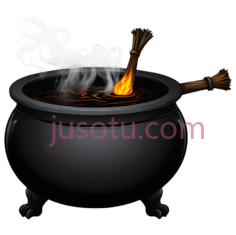 女巫,煮炼壶PNG