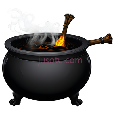 女巫,煮炼壶, PNG