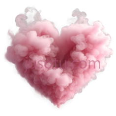 云朵,心形,粉色PNG