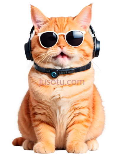 可爱橘猫,胖橘猫,毛茸茸,小猫, PNG