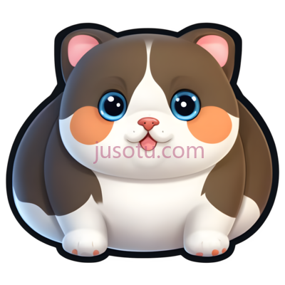 卡通猫,可爱,棕色,白色,橙色, PNG