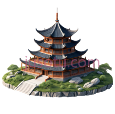 多层塔,中国建筑,蓝色,红色,灰色PNG