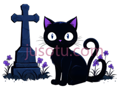 黑猫,卡通,黑色PNG