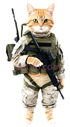 猫,军事服装,卡通PNG