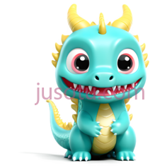 卡通龙,可爱,蓝色PNG