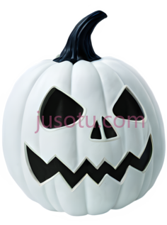 南瓜灯,雕刻,白色PNG