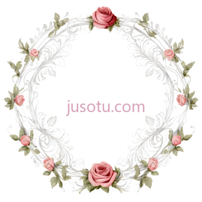 花环,花卉图案,粉色,白色, PNG