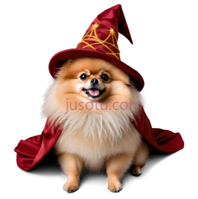 狗,魔法师,红色, PNG