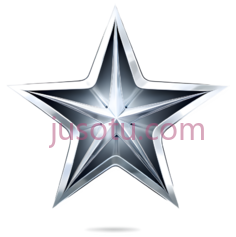 五角星,金属质感,银色PNG