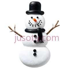 雪人,卡通,白色, 黑色, 橙色PNG