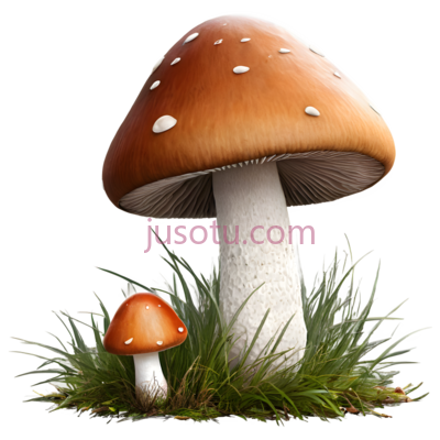蘑菇,卡通,棕色,白色, PNG