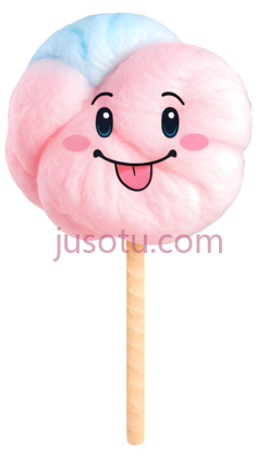 棉花糖,卡通,粉色,蓝色PNG
