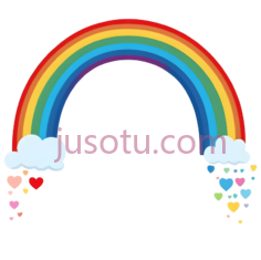 彩虹,卡通,红色,橙色,黄色,绿色,蓝色,紫色PNG