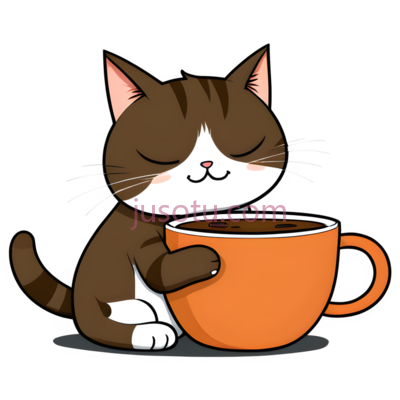 猫,卡通,棕色,白色,橙色, PNG