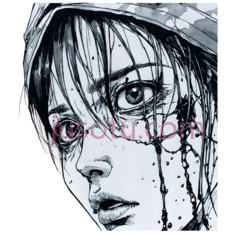 动漫人物,黑白漫画,无PNG