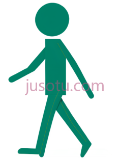 人物,简笔画,绿色PNG