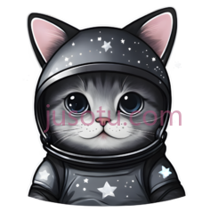 卡通猫,可爱,灰色PNG