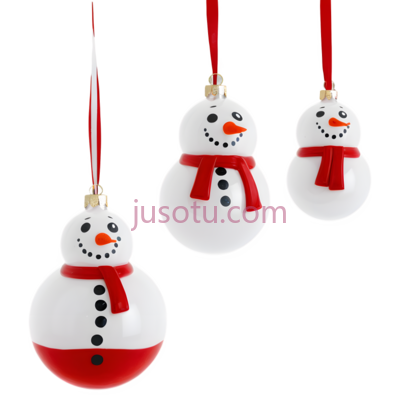 雪人装饰品,卡通,白色,红色,黑色,橙色, PNG