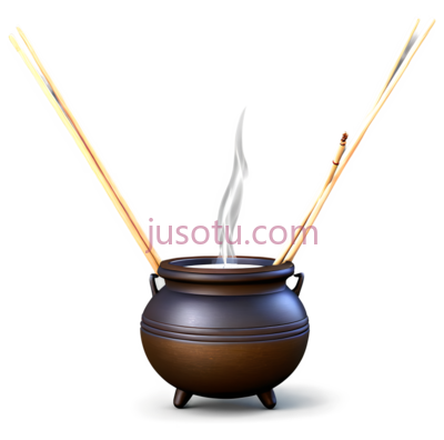 香炉,中式,棕色, PNG