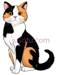 猫,卡通,黑色, 白色, 橙色PNG