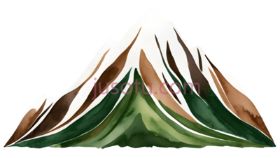 山峰,插画,白色,棕色,绿色, PNG