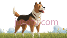 狗,卡通,棕色,黑色,白色PNG