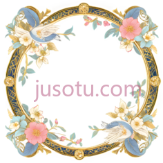 花纹,古典,金色,蓝色,粉色PNG