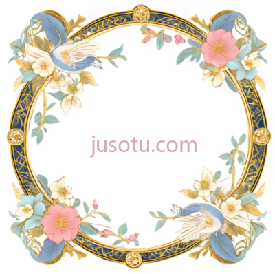 花纹,古典,金色,蓝色,粉色, PNG