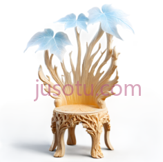 椅子,雕刻,浅黄色PNG