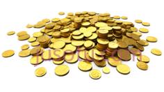 金币,散落,金色PNG