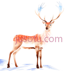 鹿,插画,棕色PNG