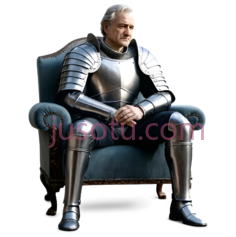 骑士,中世纪盔甲,银色PNG